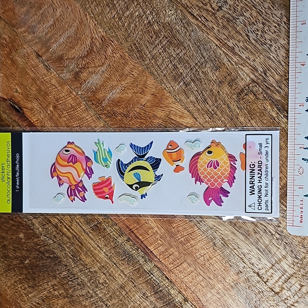SandyLion tropical fish stickers sealed